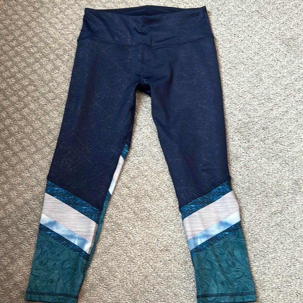 RBX multi colored capri length leggings